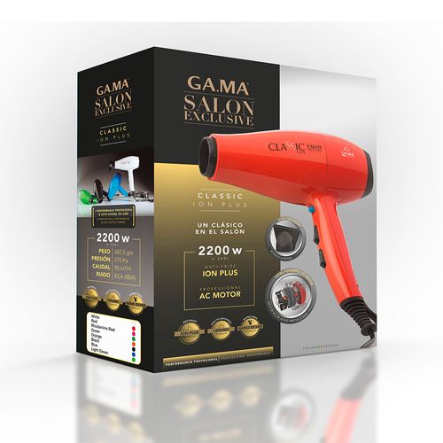 Secador GA.MA Professional Classic Red Ion
