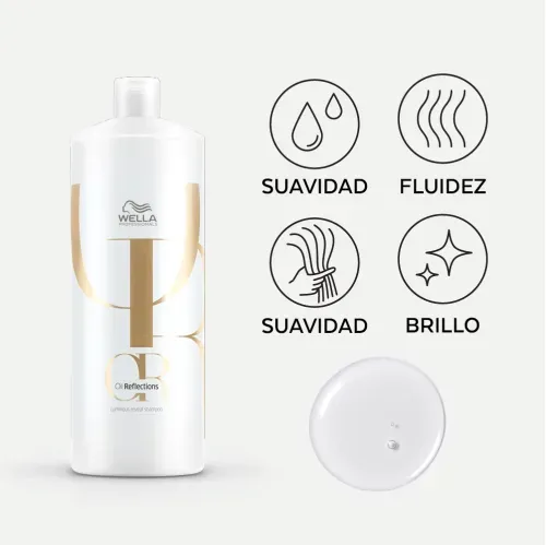 Shampoo Wella Oil Reflections 1L - Brillo y Suavidad