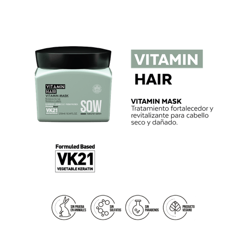 Mascara Vitamin Hair 250ML
