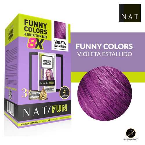 Tintura N.F. Box X 8U Nat Fun Violet Burst 50G Sachet Cajax8U