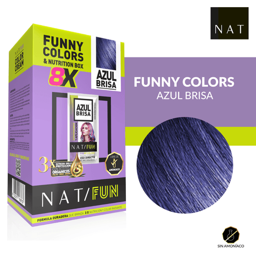 Tintura N.F. Box X 8U Nat Fun Blue Breezes 50G Sachet Cajax8U