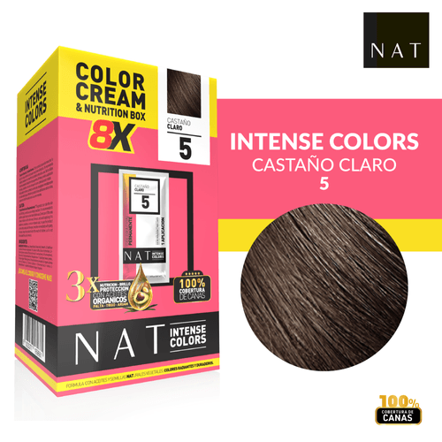 Tintura Intense Color Box X 8U Nat Cajax8 Sachet 50G 5 Light Chestnut