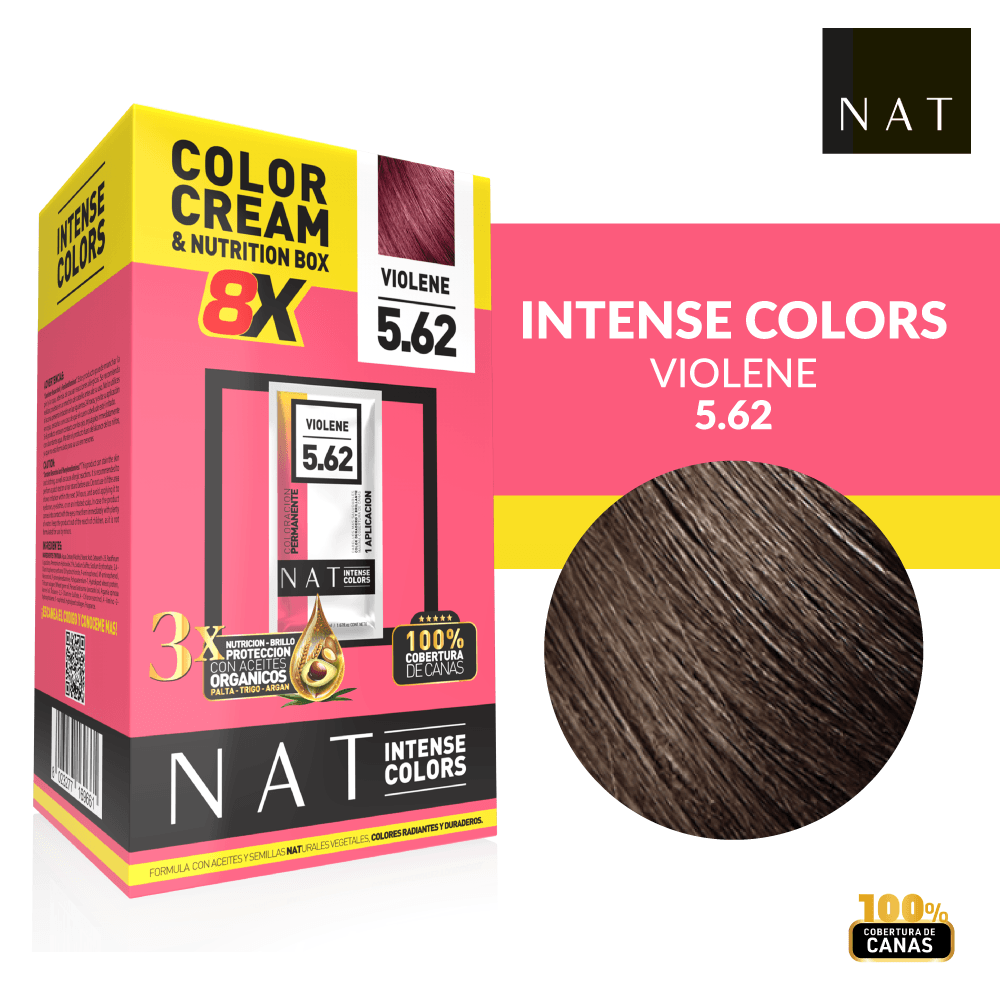 Nat Tintura Intense Color Box X 8U Cajax8 Sachet 50G 5.62 Violine