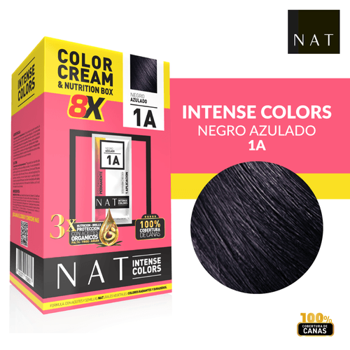 Tintura Intense Color Box X 8U Nat Cajax8 Sachet 50G 1A Blue Black