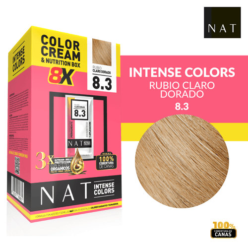 Tintura Intense Color Box X 8U Nat Cajax8 Sachet 50G 8.3 Light Gold Blonde
