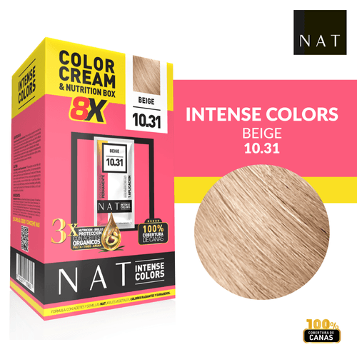 Tintura Intense Color Box X 8U Nat Cajax8 Sachet 50G 10.31 Platinum Beige Blonde