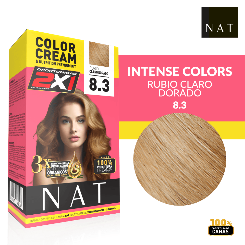 Nat Kit Doble Kit Tubo+Sachet 50G S8.3 Light Gold Blonde