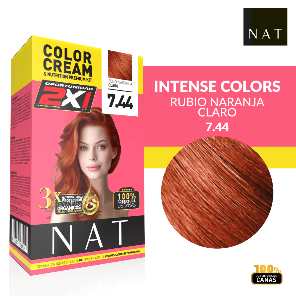Nat Kit Doble Kit Tubo+Sachet 50G S7.44 Light Orange Red