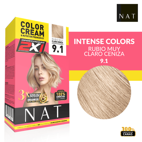 KIT DOBLE Nat Kit Tubo+Sachet 50G S9.1 Very Light Ash Blonde