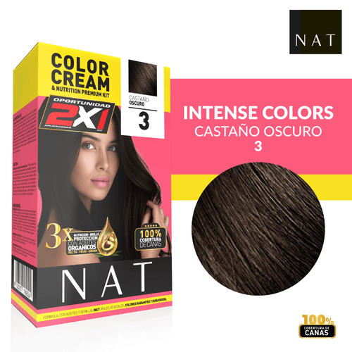 KIT DOBLE Nat Kit Tubo+Sachet 50G S3 Dark Brown