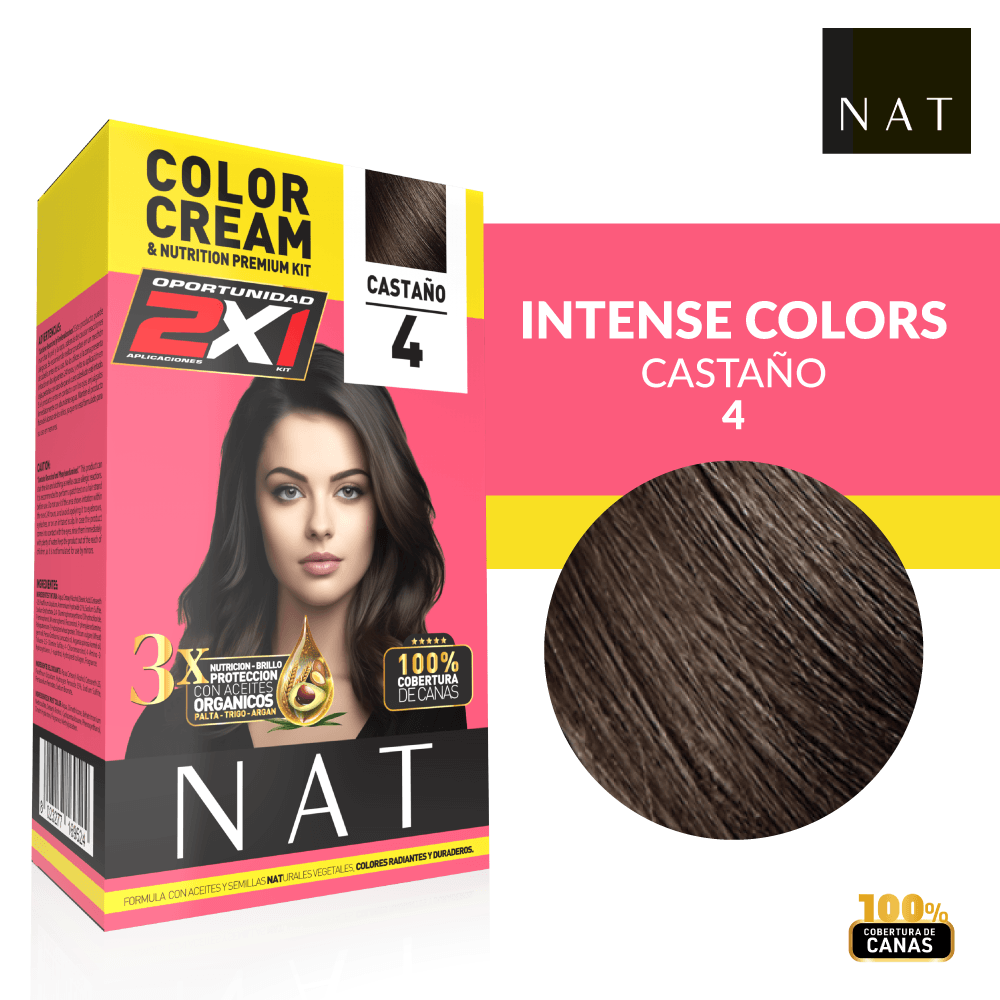 Nat Kit Doble Kit Tubo+Sachet 50G S4 Chestnut