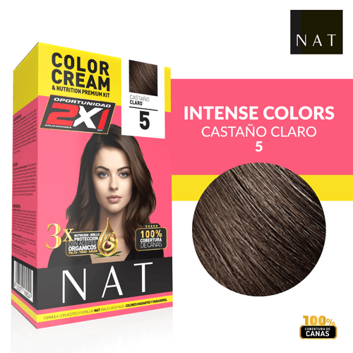 KIT DOBLE Nat Kit Tubo+Sachet 50G S5 Light Chestnut
