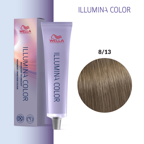 Tintura Wella Illumina Rubio Claro Ceniza Dorado 8/13