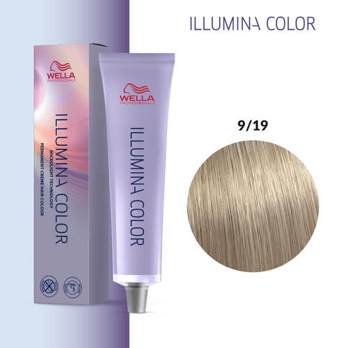 Tintura Wella Illumina Rubio Muy Claro Ceniza Perlado 9/19