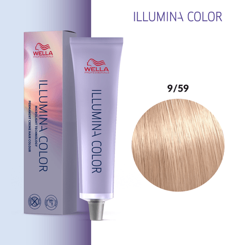 Tintura Wella Illumina Rubio Muy Claro Caoba Perlado 9/59