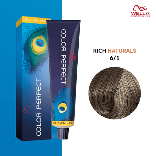 Tintura Wella Color Perfect 60ml Rubio Oscuro Ceniza 6-1