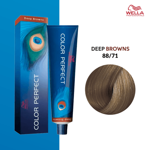 Tintura Wella Color Perfect 60ml Rubio Claro Intenso Marrón Ceniza 88-71