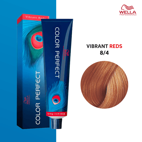 Tintura Wella Color Perfect 60ml Rubio Claro Rojo 8-4