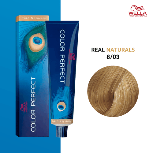 Tintura Wella Color Perfect 60ml Rubio Claro Natural Dorado 8-03