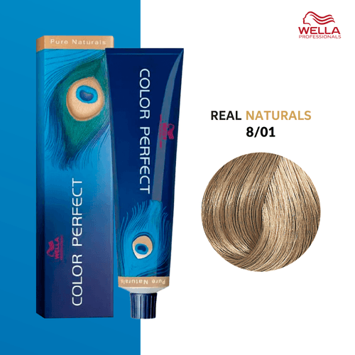 Tintura Wella Color Perfect 60ml Rubio Claro Natural Ceniza 8-01