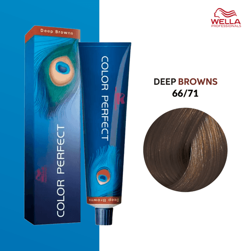 Tintura Wella Color Perfect 60ml Rubio Oscuro Intenso Marrón Ceniza 66-71