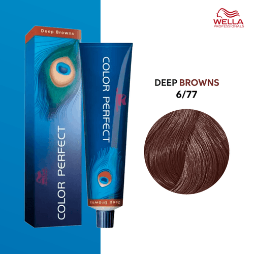 Tintura Wella Color Perfect 60ml Rubio Oscuro Marrón Intenso 6-77