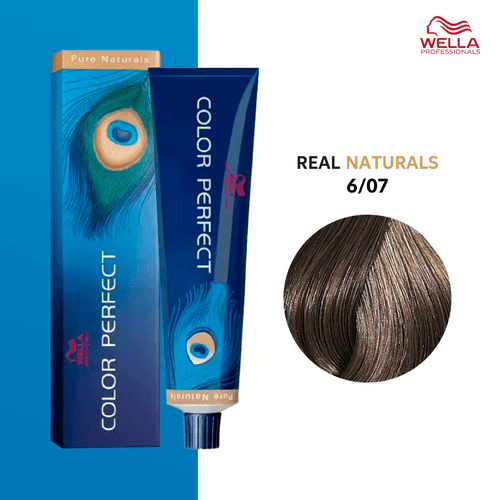 Tintura Wella Color Perfect 60ml Rubio Oscuro Natural Marrón 6-07