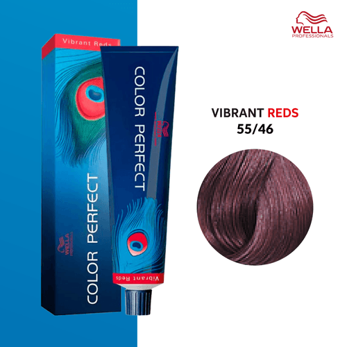 Tintura Wella Color Perfect 60ml Castaño Claro Intenso Rojo Violeta 55-46