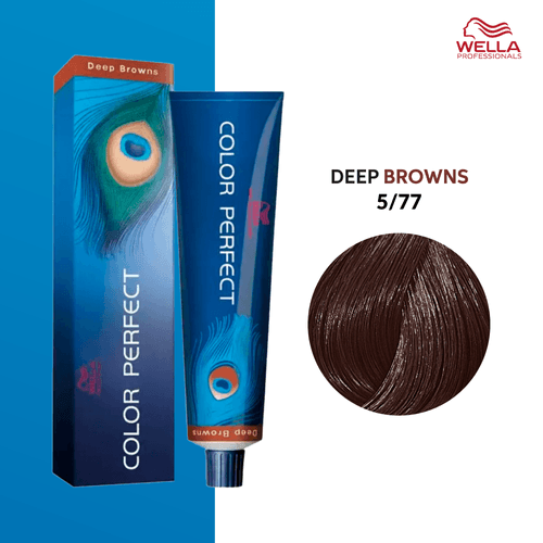 Tintura Wella Color Perfect 60ml Castaño Claro Marrón Intenso 5-77