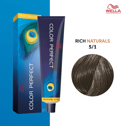 Tintura Wella Color Perfect 60ml Castaño Claro Ceniza 5-1