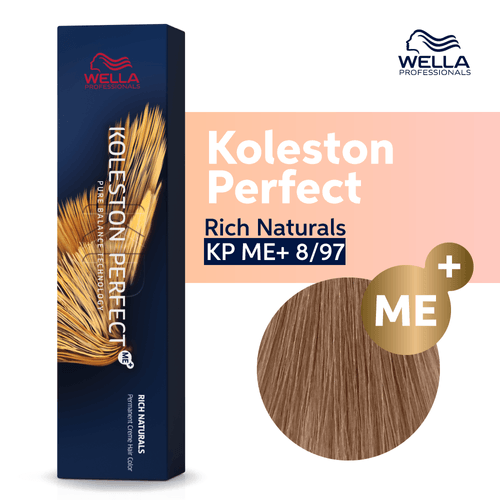Tintura Wella Koleston Perfect 8/97 Rubio Claro Marrón Ceniza