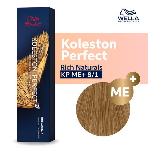 Tintura Wella Koleston Perfect 8/1 Rubio Claro Ceniza
