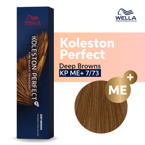 Tintura Wella Koleston Perfect 7/73 Rubio Medio Dorado Marrón