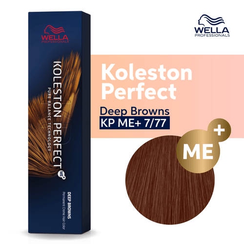 Tintura Wella Koleston Perfect 7/77 Rubio Medio Marrón Intenso