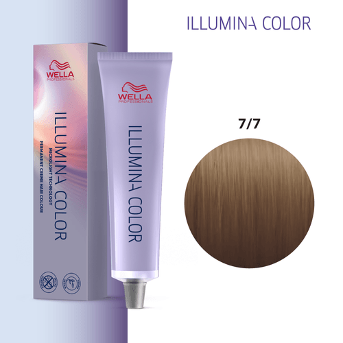 Tintura Wella Illumina 60ml Rubio Mediano Marrón 7-7