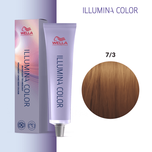 Tintura Wella Illumina 60ml Rubio Mediano Dorado 7-3