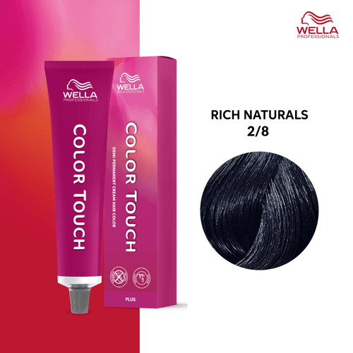 Tintura Wella Color Touch 60Ml 2-8 Negro Perlado