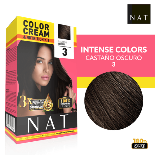 Tintura Nat Kit 2 Sachet 50G S3 Castaño Oscuro