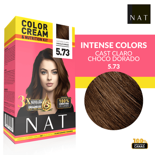 Tintura Nat Kit 2 Sachet 50G S5-73 Castaño Claro Chocolate Dorado