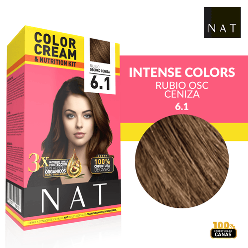 Tintura Nat Kit 2 Sachet 50G S6-1 Rubio Oscuro Ceniza