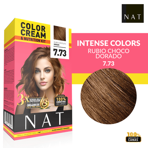 Tintura Nat Kit 2 Sachet 50G S7-73 Rubio Dorado Chocolate