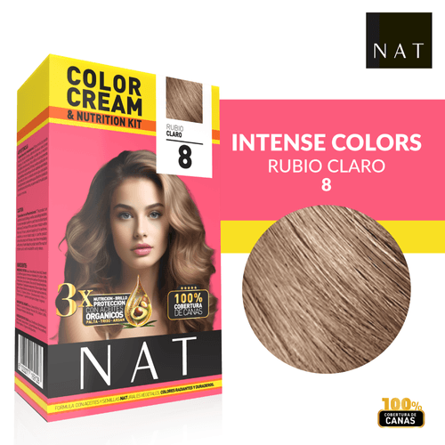 Tintura Nat Kit 2 Sachet 50G S8-3 Rubio Claro Dorado