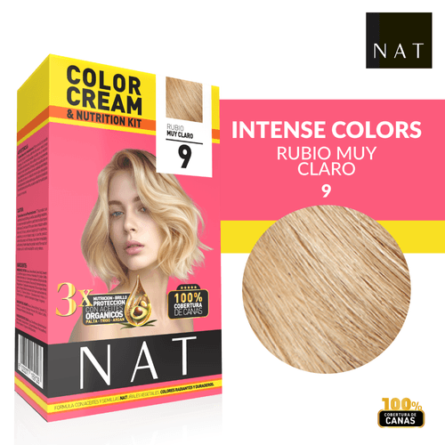 Tintura Nat Kit 2 Sachet 50G S9 Rubio Muy Claro