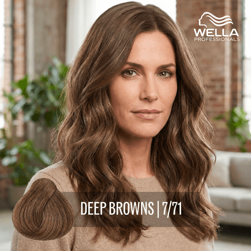 Tintura Wella Koleston Perfect 7/71 Rubio Medio Ceniza Marrón