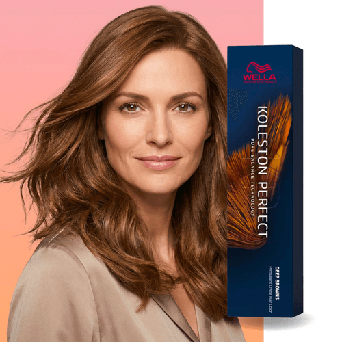 Tintura Wella Koleston Perfect 7/73 Rubio Medio Dorado Marrón