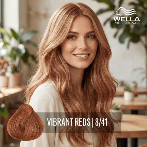 Tintura Wella Koleston Perfect 8/41 Rubio Claro Cobrizo Ceniza