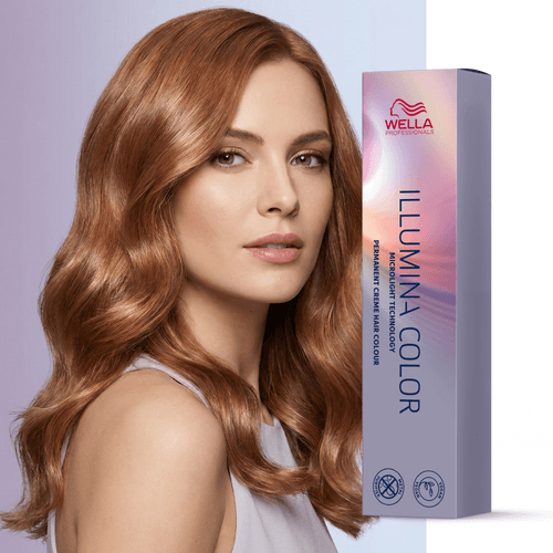 Tintura Wella Illumina 60ml Rubio Mediano Rojo Dorado 7-43