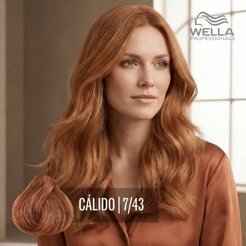 Tintura Wella Illumina 60ml Rubio Mediano Rojo Dorado 7-43