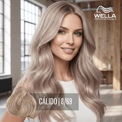 Tintura Wella Illumina 60ml Rubio Claro Violeta Cendré 8-69