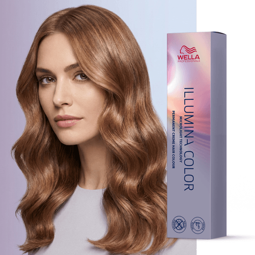 Tintura Wella Illumina 60ml Rubio Mediano Dorado Caoba 7-35